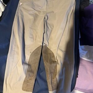 Tan Riding Pants with Knee Patches